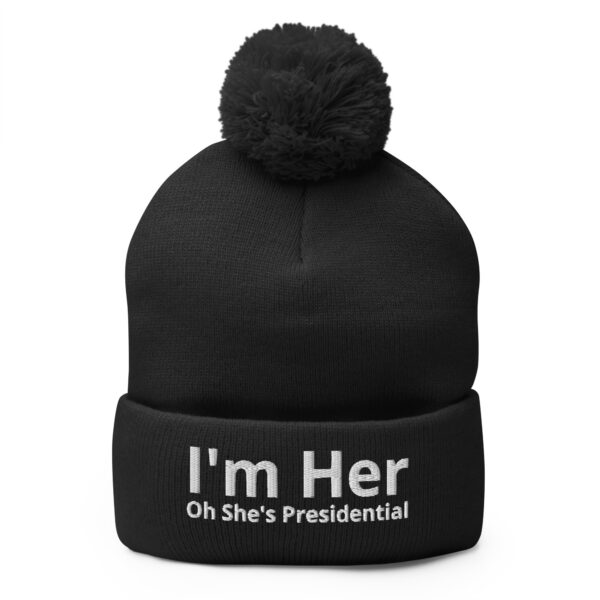 Presidential BLACK Pom-Pom Beanie